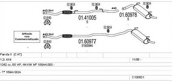 MTS C100631013356 Exhaust System